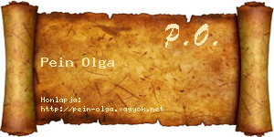 Pein Olga névjegykártya