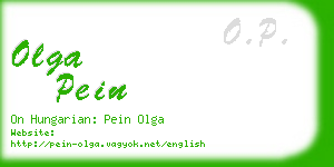 olga pein business card